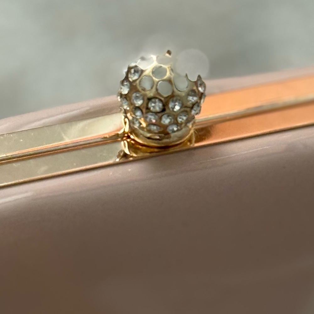 Elegant Rose Gold and Tan Women's Handbag - Picture 2 of 9